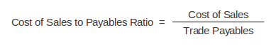 cost of sales to payables ratio
